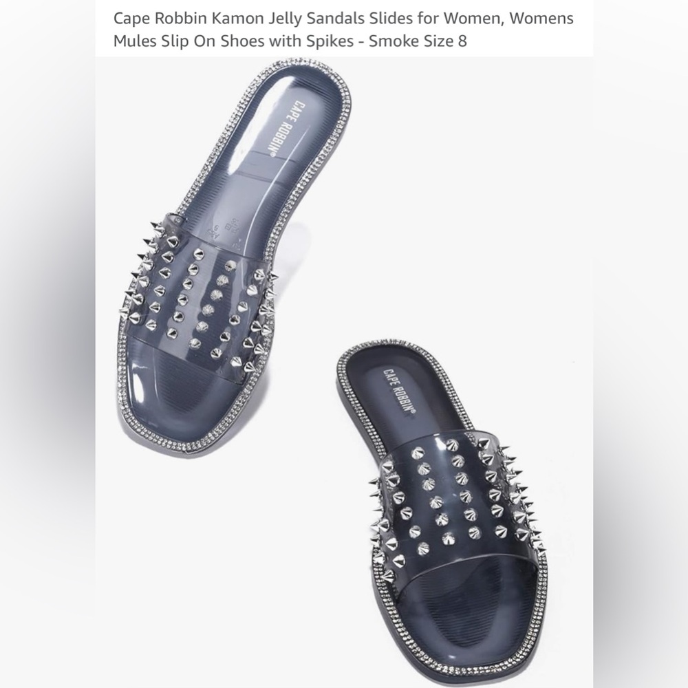 Cape Robbin Kamon Jelly Sandals Slides for Women, Womens Mules
